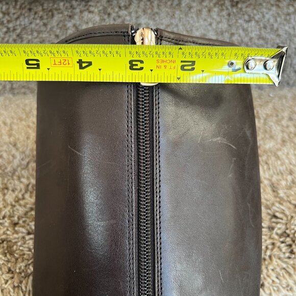 Coach Easton  Women's Tall Brown Side Zip Leather Boots. - Picture 9 of 13